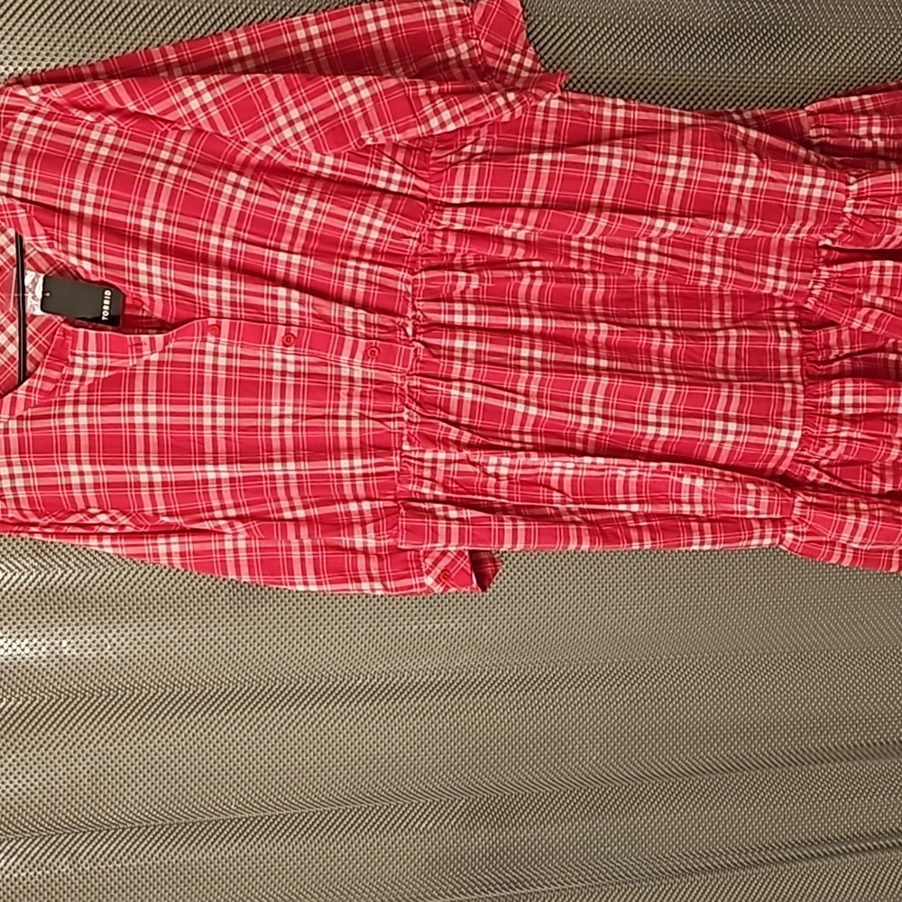 🎉HPx5🎉 Torrid Pink Plaid Dress - Picture 4 of 6